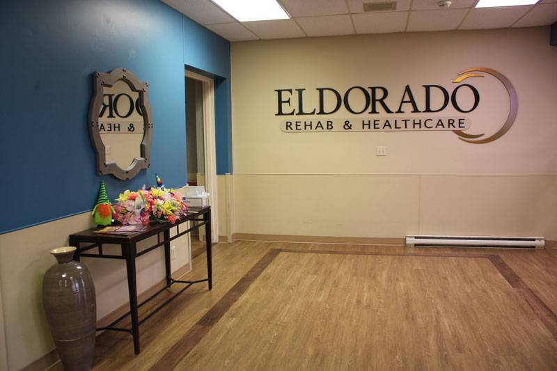 A picture of a sign at Eldorado Rehab and Healthcare, from the Eldorado Gallery